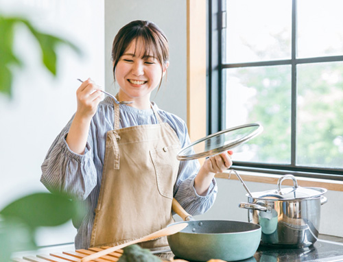 料理の素で手軽に一品