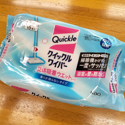 クイックルワイパー 立体吸着ウエットシート 香りが残らないタイプ（花王）