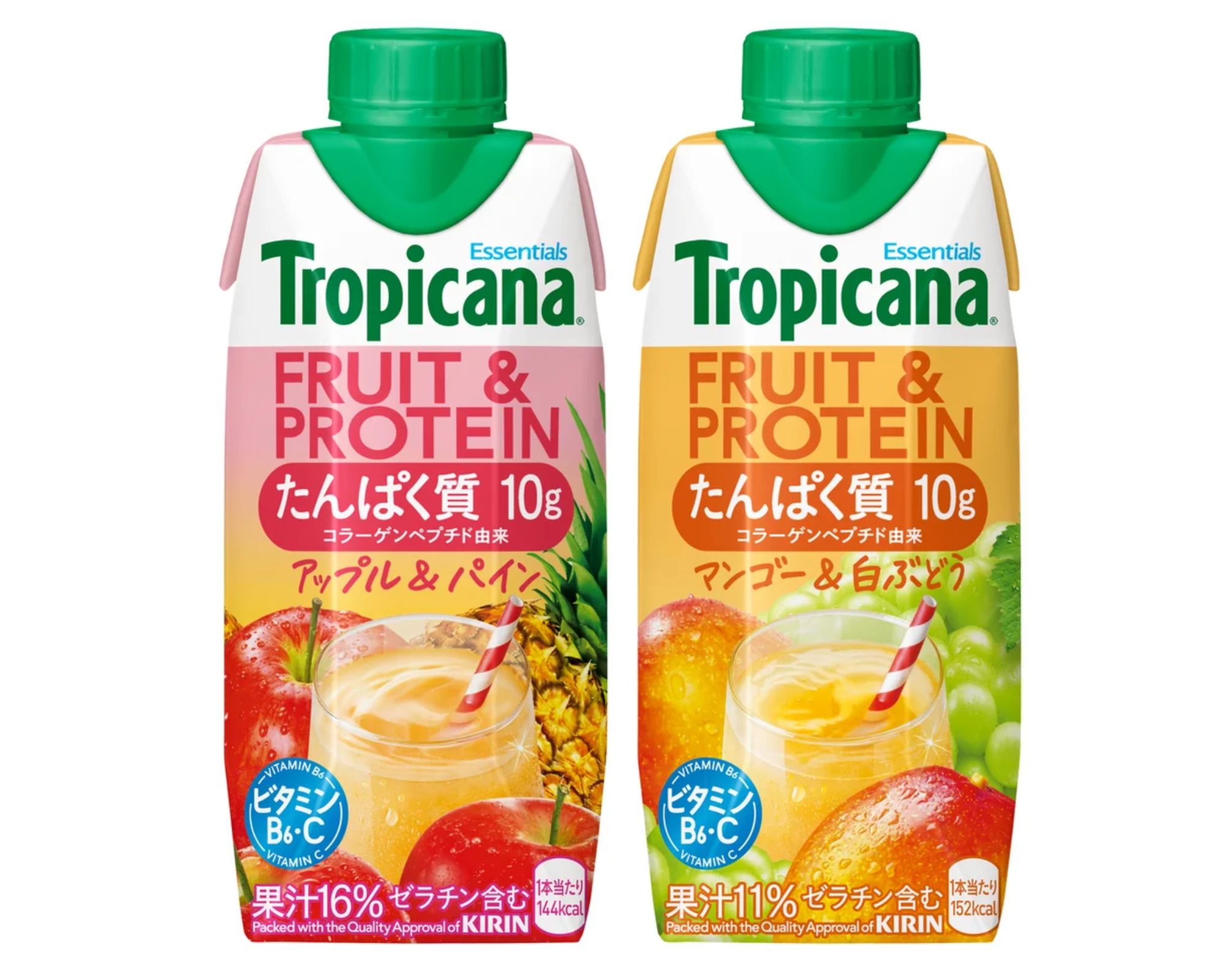 トロピカーナ エッセンシャルズ FRUIT&PROTEIN パッケージ